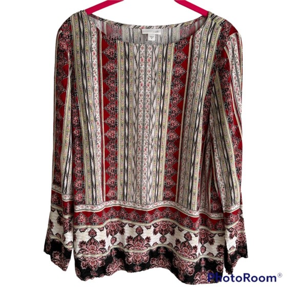 J.Jill Geometric Multicolor Rayon Ladies‎ Career Blouse, M - Picture 1 of 7